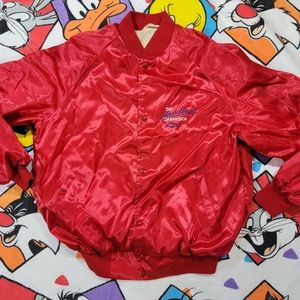 Vintage Chevy satin bomber